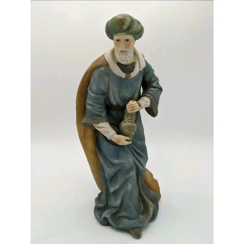 Grandeur Noel Collectors Edition Hand Painted 9 Porcelain Christmas Nativity Set